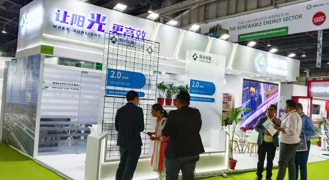 旗濱集團(tuán)展位設(shè)計(jì)科技感十足，發(fā)力可再生能源