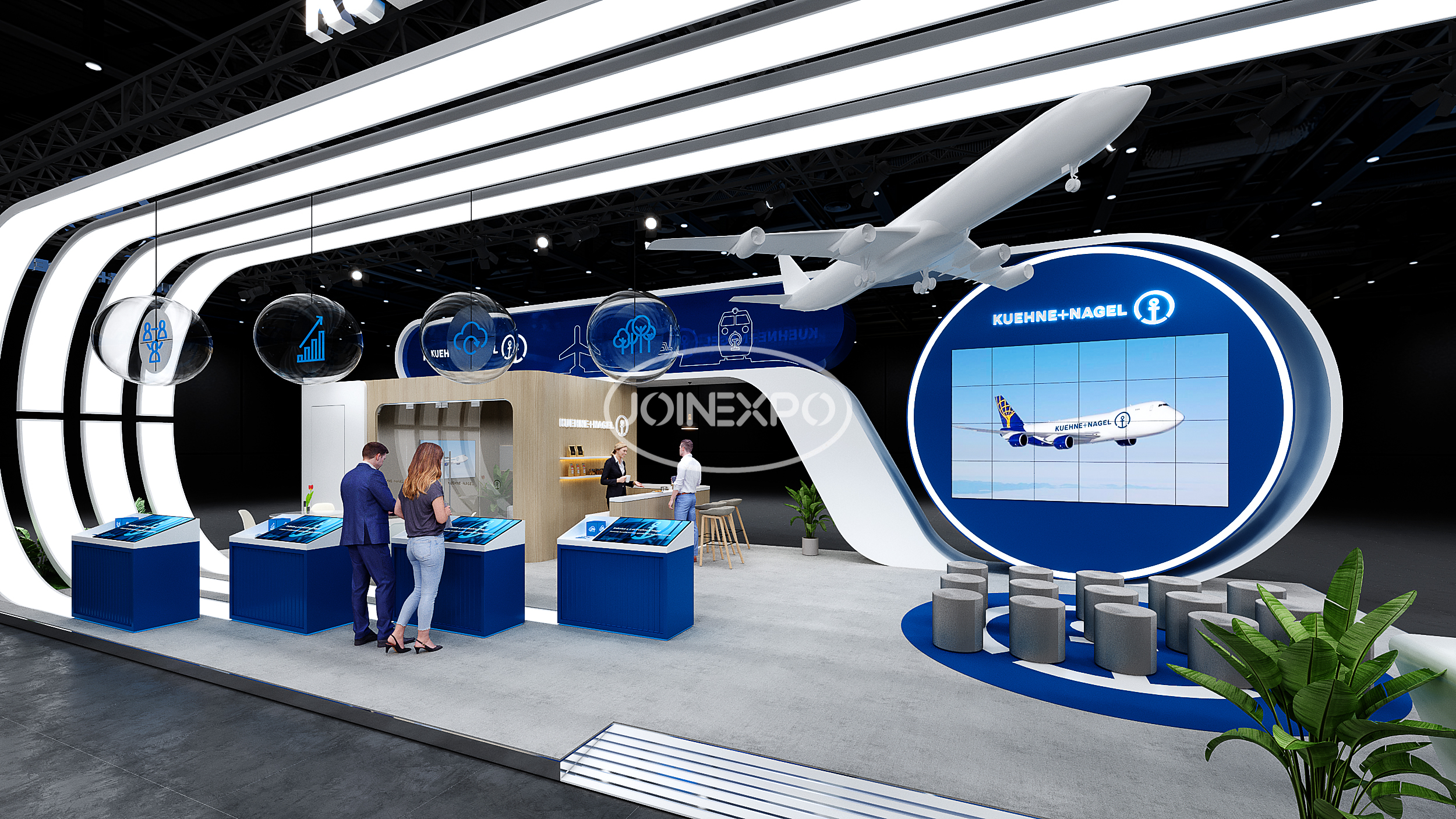 上海進(jìn)博會(huì)展臺(tái)設(shè)計(jì)丨鏈接世界，德迅物流網(wǎng)絡(luò)緊密相連